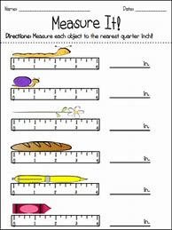 Image result for Example of Measuring to the Nearest Inch
