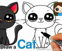 Image result for Cute Black Cat Draw