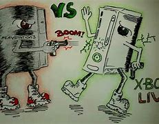 Image result for Xbox Vs. PlayStation Cartoon
