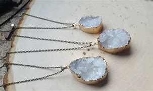 Image result for geode slices necklace