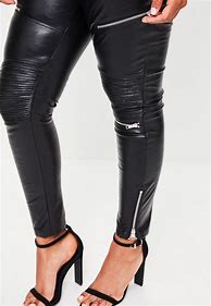 Image result for Plus Size Black Leather Pants