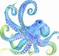 Image result for Watercolor Octopus Wall Art