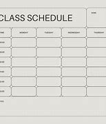 Image result for Blank Class Schedule Template