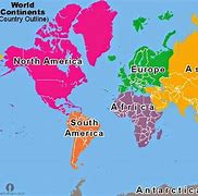 Image result for World Map Showing 7 Continents