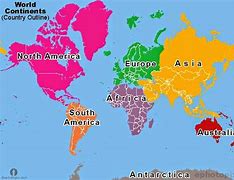 Image result for 7 Continents Labeled