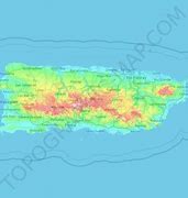 Image result for Puerto Rico Topographic Map