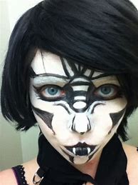 Image result for White and Black Demon Face Paint