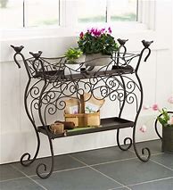 Image result for Wrought Iron Stand 4-Shelf