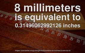 Image result for 8Mm Equals Inches