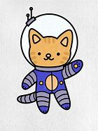 Image result for Astronaut Cat Drawing
