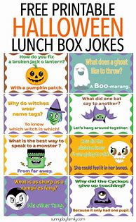 Image result for Free Printable Halloween Lunch Box Jokes