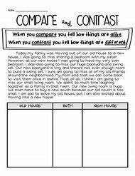 Image result for Compare and Contrast Worksheets 2nd Grade