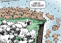 Image result for Herd Mentality Political Cartoon