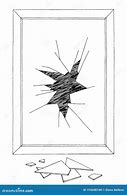 Image result for Broken Mirror Black and White