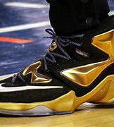 Image result for LeBron James Gold Shoes