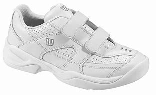 Image result for Men's White Velcro Tennis Shoes
