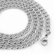 Image result for 18K White Gold Chain Necklace Men