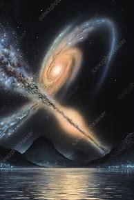 Image result for Triangulum Galaxy Collision with Milky Way