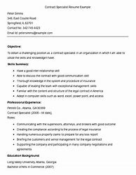 Image result for Contract Specialist Resume Sample