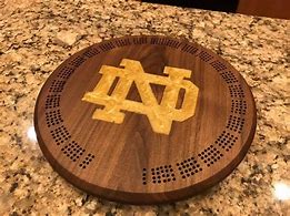 Image result for Notre Dame Logo Cribbage Board