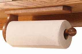 Image result for Wood Cabinet Mount Paper Towel Holder