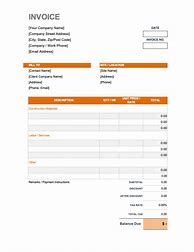 Image result for Construction Invoice Template