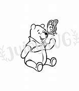 Image result for Winnie the Pooh and Butterfly Outlines