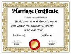 Image result for Fake Marriage License Certificate
