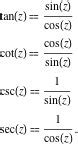 Image result for 6 Trig Functions