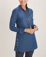 Image result for Denim Tunic with Collar