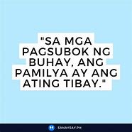 Image result for Family Quotes Tagalog
