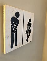 Image result for Man/Woman Restroom Sign