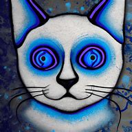 Image result for Trippy Cat Black and White