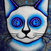 Image result for Trippy Cat Painting