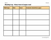 Image result for Student Reading Log Printable