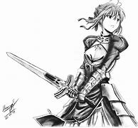 Image result for Saber Invisible Sword Fate Stay Night