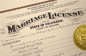 Image result for Marraige Licence State of Colorado Images