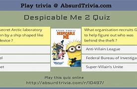 Image result for Despicable Me Quiz Game