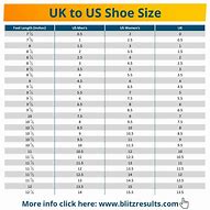 Image result for UK vs Us Shoe Size Chart