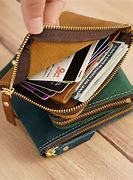 Image result for Leather Wallet with Zipper