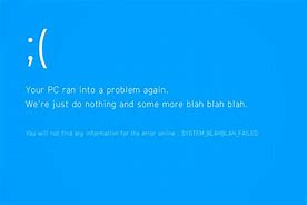 Image result for Blue Screen Windows Has Encountered a Problem