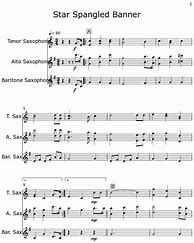 Image result for Star Spangled Banner Saxophone Sheet Music