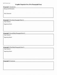 Image result for 5 Paragraph Essay Outline Graphic Organizer