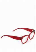 Image result for Square Eyeglasses Red