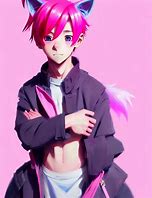 Image result for Cute Anime Boy with Pink Hair