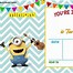 Image result for Minion Party Invitation Template
