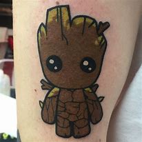 Image result for Baby Groot Tattoo Stencil