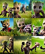 Image result for Rocket and Baby Groot 4K Wallpaper