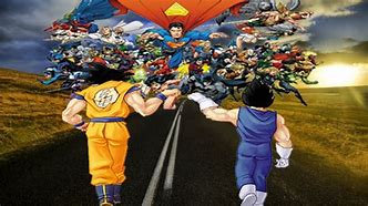 Image result for Vegeta and Goku vs MCU and DCU