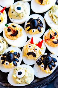 Image result for Halloween Deviled Eggs